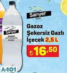 SARIYER GAZOZ ŞEKERSİZ GAZLI İÇECEK 2,5L